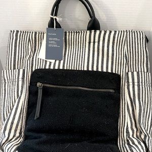 Black and white backpack